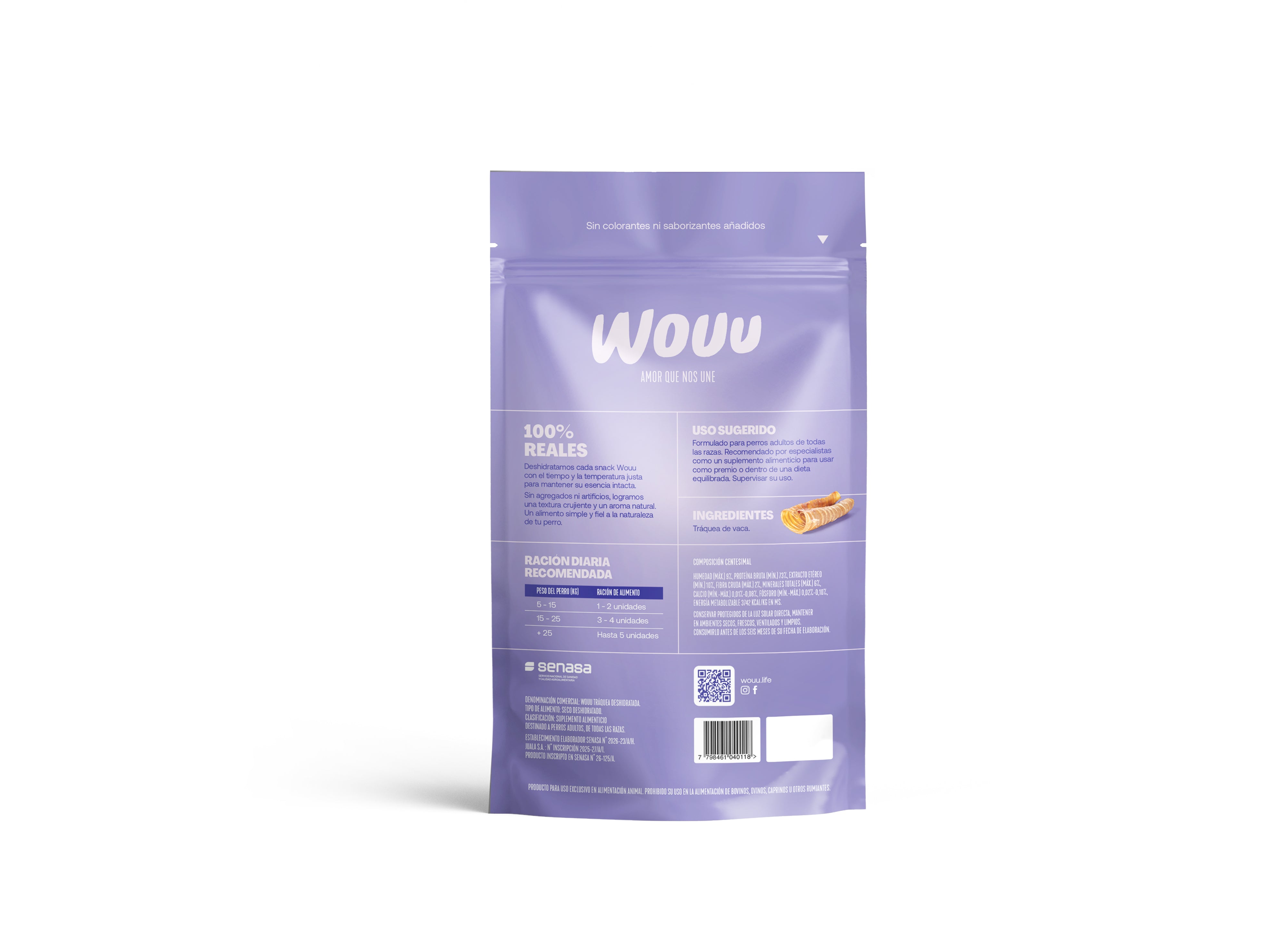 Wouu Traqueas Deshidratadas 75gr.