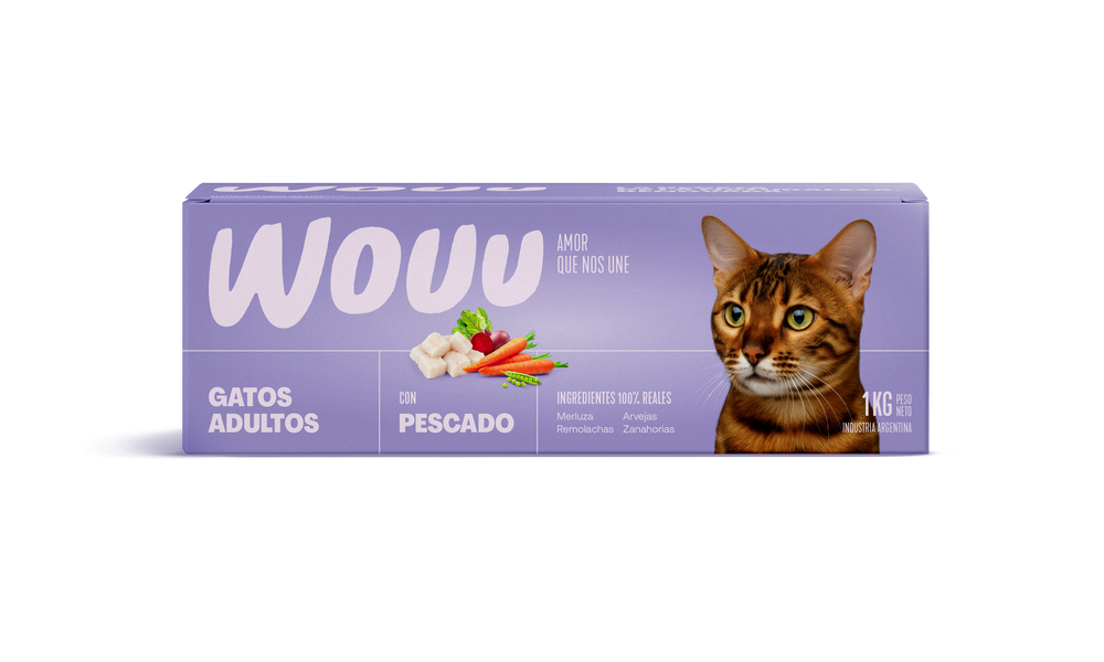 Wouu Gatos Adultos con Pescado